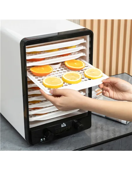 HOMCOM 11-Tray Food Dehydrator, 40-70℃ Temperature and Timer