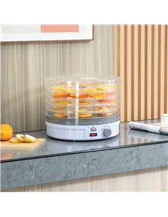 HOMCOM 5 Tier Food Dehydrator, 245W Food Dryer Machine with Adjustable Temperature Control for Drying Fruit, Meat, Vegetable, Je 2