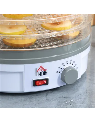 HOMCOM 5 Tier Food Dehydrator, 245W Food Dryer Machine with Adjustable Temperature Control for Drying Fruit, Meat, Vegetable, Je