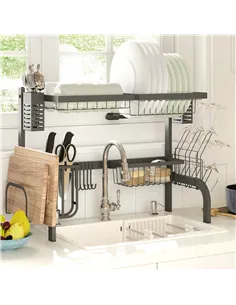 HOMCOM 65cm Modular Over-Sink Drying Rack