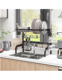 HOMCOM 65cm Modular Over-Sink Drying Rack 2