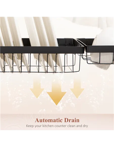 HOMCOM 100cm Modular Over-Sink Drying Rack