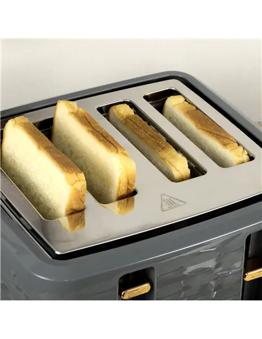 HOMCOM Kettle and Toaster Sets, 3000W 1.7L Rapid Boil Kettle & 4 Slice Toaster with 7 Browning Controls, Defrost, Reheat and Cru