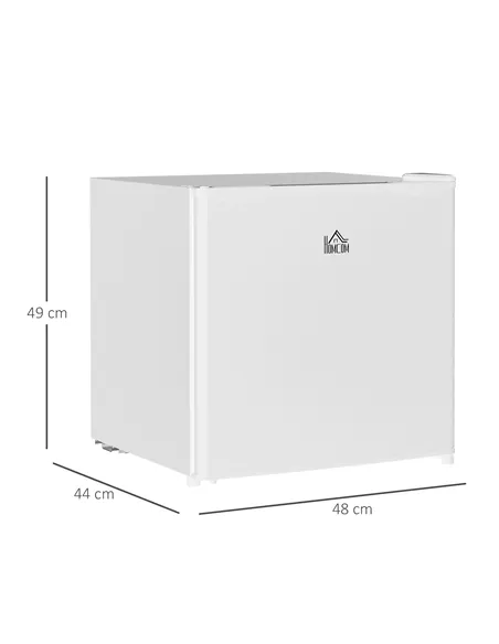 HOMCOM 46 Litre Table Top Mini Fridge, Small Fridge with Ice Box, Reversible Door, Adjustable Temperature and Legs for Bedrooms,