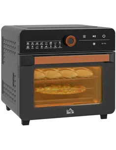 HOMCOM Air Fryer Oven, 20L Mini Oven, Multifunction Countertop Convection Oven with 16 Presets, Adjustable Temp and Time, 1400W
