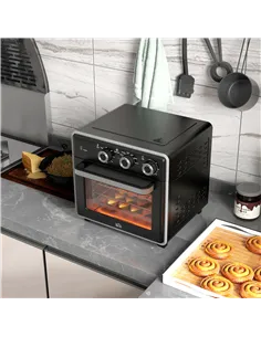 HOMCOM 20L 90-230℃ Mini Convection Oven, with Air Fry Function - Black 2