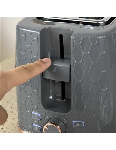 HOMCOM 1.7L 3000W Fast Boil Kettle & 2 Slice Toaster Set, Kettle and Toaster Set with Auto Shut Off, Browning Controls, Grey