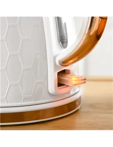 HOMCOM 1.7L 3000W Fast Boil Kettle & 4 Slice Toaster Set, Kettle and Toaster Set with 7 Browning Controls, Crumb Tray, White