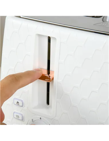 HOMCOM 1.7L 3000W Fast Boil Kettle & 4 Slice Toaster Set, Kettle and Toaster Set with 7 Browning Controls, Crumb Tray, White