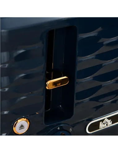 HOMCOM 3000W 1.7L Rapid Boil Kettle & 4 Slice Toaster, Kettle and Toaster Set with 7 Browning Controls and Crumb Tray, Blue