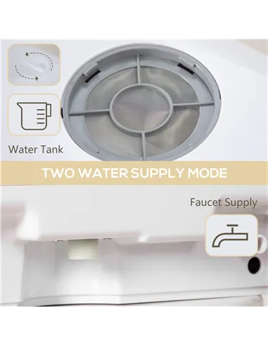 HOMCOM Table Top Dishwasher with Built-in 6L Water Tank, Mini Countertop Dishwasher with 6 Programs, 4 Place Settings, Black