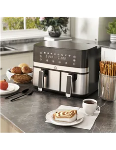 HOMCOM 8.5L Dual Basket Air Fryer, with Sync and Multi-Menu Cooking 2