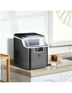 HOMCOM 3.2L Compact Ice Machine, with LCD Screen and Accessories - Black 2