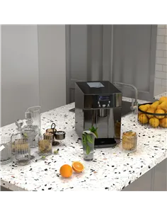HOMCOM 3L Ice Maker Machine and Water Dispenser, 12kg in 24H, 2 Sizes 9 Ice Cubes Ready in 6-10 Mins Ice Machine, Black 2