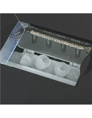 HOMCOM 3L Ice Maker Machine and Water Dispenser, 12kg in 24H, 2 Sizes 9 Ice Cubes Ready in 6-10 Mins Ice Machine, Black