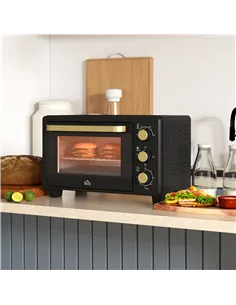 HOMCOM 16L Mini 1400W Countertop Oven - Black 2