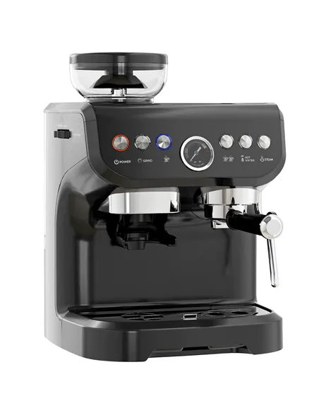 HOMCOM 15 Bar Coffee Machine, with Adjustable Grind, Steamer and Accessories