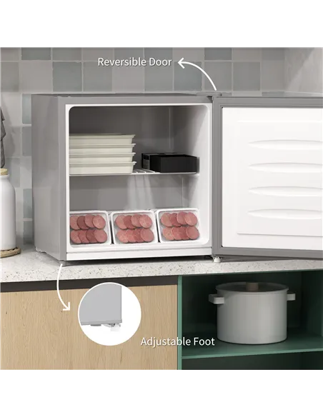 HOMCOM 35L Mini Freezer, -24℃ to -14℃ Temperature - Grey