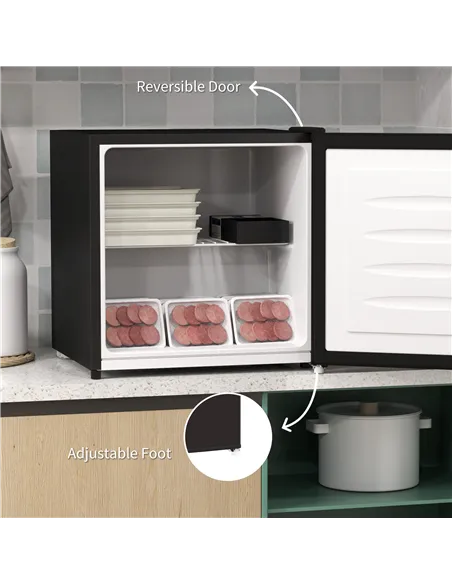 HOMCOM 35L Mini Freezer, -24℃ to -14℃ Temperature - Black