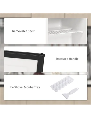 HOMCOM 35L Mini Freezer, -24℃ to -14℃ Temperature - Black