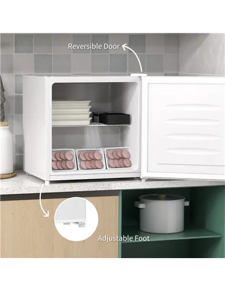 HOMCOM 35L Mini Freezer, -24℃ to -14℃ Temperature - White