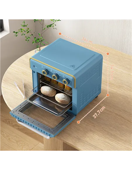 HOMCOM 20L 90-230℃ Mini Electric Oven - Blue