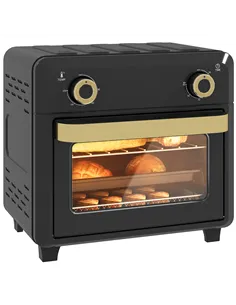 HOMCOM 10L Air Fryer Oven, Mini Oven, Oil Free Cooking, Grill, Roast, Bake, with Adjustable Temperature, Timer, Dishwasher Safe,