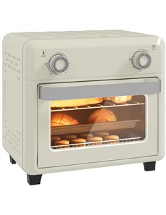 HOMCOM 10L Air Fryer Oven, Mini Oven, Oil Free Cooking, Grill, Roast, Bake, with Adjustable Temperature, Timer, Dishwasher Safe,