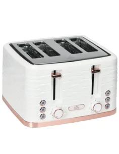 HOMCOM Four-Slice Rippled Toaster - White