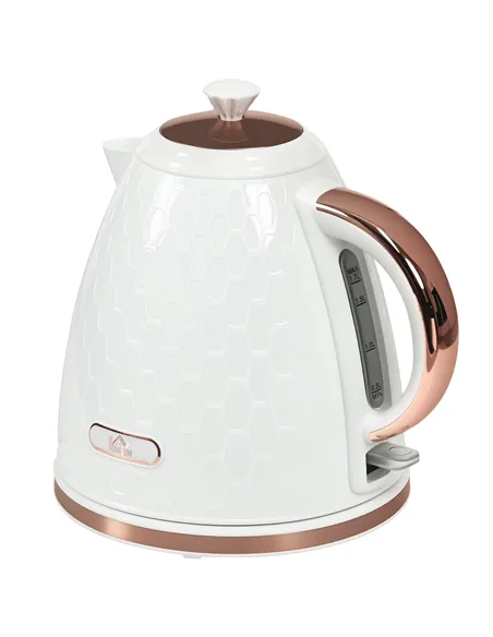 HOMCOM 3kW Rapid Boil Honeycomb Kettle - Cream