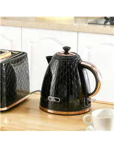 HOMCOM 3kW Rapid Boil Honeycomb Kettle - Black 2