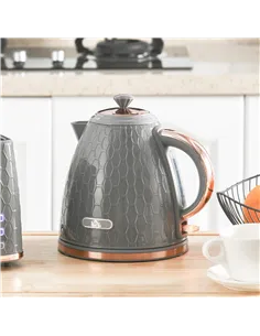 HOMCOM 3kW Rapid Boil Honeycomb Kettle - Grey 2