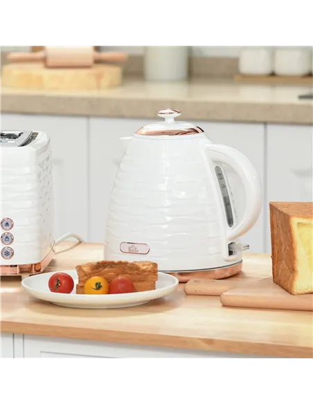 HOMCOM 3kW Rapid Boil Honeycomb Kettle - Cream