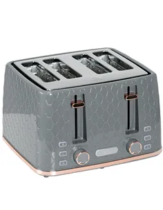 HOMCOM Four-Slice Honeycomb Toaster - Grey