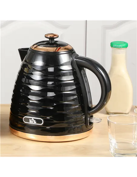 HOMCOM 3kW Rapid Boil Honeycomb Kettle - Black