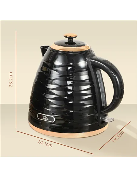 HOMCOM 3kW Rapid Boil Honeycomb Kettle - Black