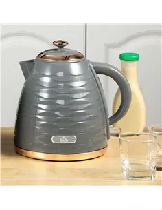 HOMCOM 3kW Rapid Boil Honeycomb Kettle - Grey 2