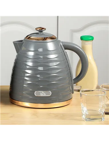 HOMCOM 3kW Rapid Boil Honeycomb Kettle - Grey
