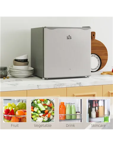 HOMCOM 46 Litre Lockable Countertop Fridge - Grey