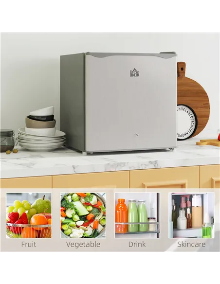 HOMCOM 46 Litre Lockable Countertop Fridge - Grey