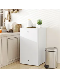 HOMCOM 91L Freestanding Under-Counter Fridge with Lock - White 2