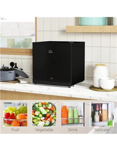 HOMCOM 46 Litre Lockable Countertop Fridge - Black