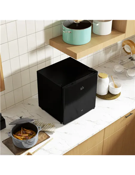 HOMCOM 46 Litre Lockable Countertop Fridge - Black