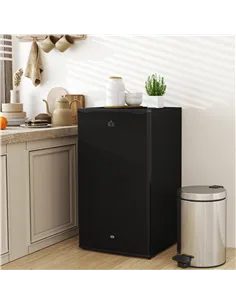 HOMCOM 91L Freestanding Under-Counter Fridge with Lock - Black 2