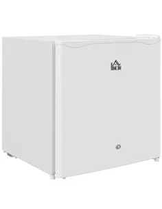 HOMCOM 46 Litre Lockable Countertop Fridge - Cream White