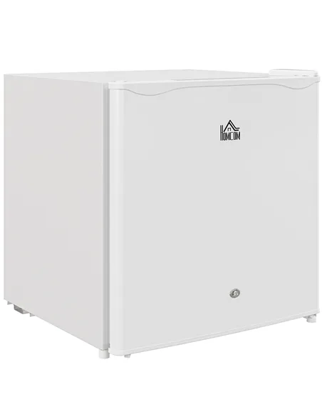 HOMCOM 46 Litre Lockable Countertop Fridge - Cream White