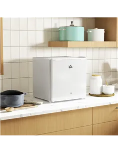 HOMCOM 46 Litre Lockable Countertop Fridge - Cream White 2