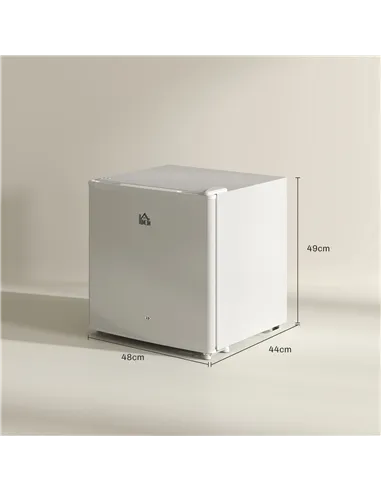 HOMCOM 46 Litre Lockable Countertop Fridge - Cream White