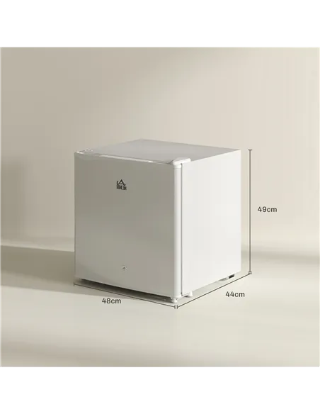 HOMCOM 46 Litre Lockable Countertop Fridge - Cream White
