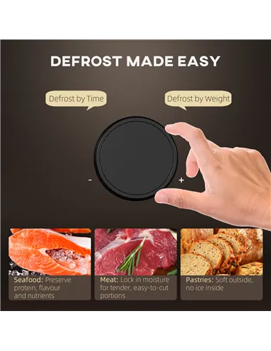 HOMCOM 23L 800W Microwave Oven, Digital Solo Microwave with 10 Power Levels, Automatic Defrost, 8 Auto Cook Menus, 60 Minutes Ti